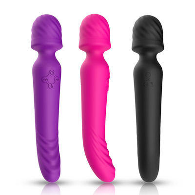 Lembut Silicone Ditekuk AV Wand Massager Leher Pemanasan Cerdas Ujung Ganda