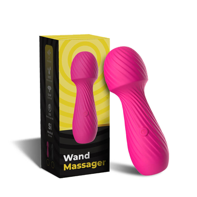Mini Portabel AV Wand Vibrator USB Isi Ulang Orgasme Puting Klitoris Wanita