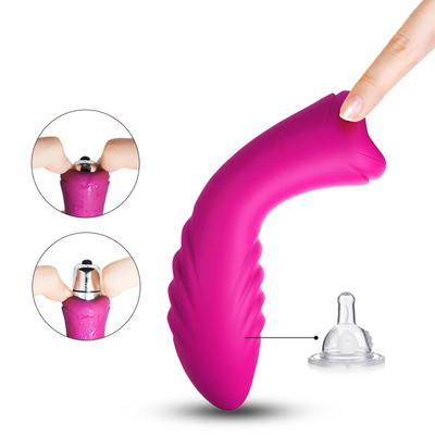 Baterai AAA Kontrol Satu Tombol Stimulasi Klitoris Vibrator Peluru yang Dapat Dilepas