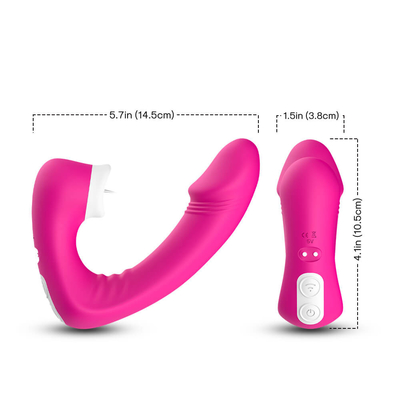 Vibrator Jilat Lidah Wanita 2 In 1 Seks, Mainan Seks Klitoris Dewasa Baru