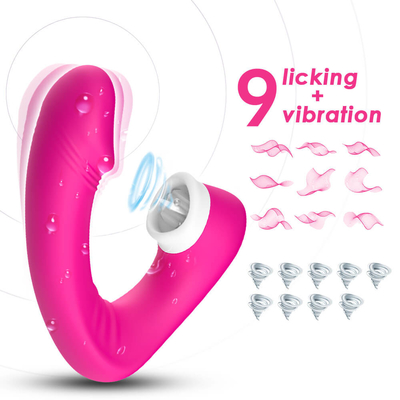 Vibrator Jilat Lidah Wanita 2 In 1 Seks, Mainan Seks Klitoris Dewasa Baru