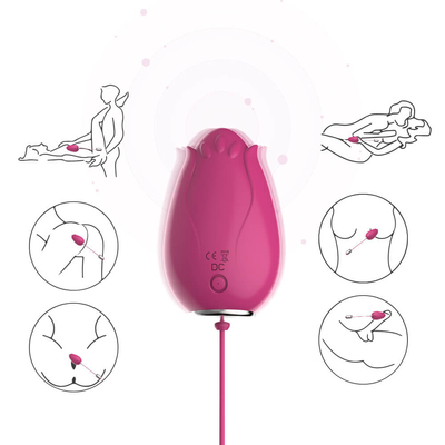 G Spot Bergetar Telur Mainan Seks Untuk Wanita Kontrol Nirkabel Mini Bunga Silikon