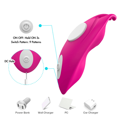 Klip Magnetik Tahan Air Personal Panties Vibrator Bunny Clitoris Stimulation