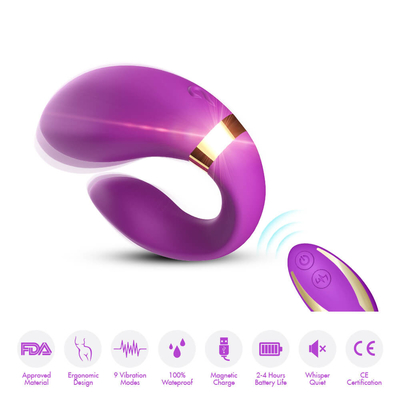 Motor Ganda Getaran Foreplay Teasing Massager Getaran Jarak Jauh Mainan Pasangan Dewasa