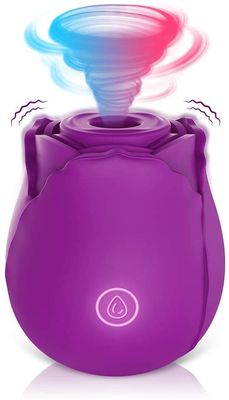 10 Mode Rose Klitoris Mengisap Vibrator Isi Ulang Mengisap Vibrator Untuk Wanita