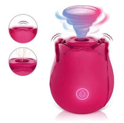 10 Mode Rose Klitoris Mengisap Vibrator Isi Ulang Mengisap Vibrator Untuk Wanita