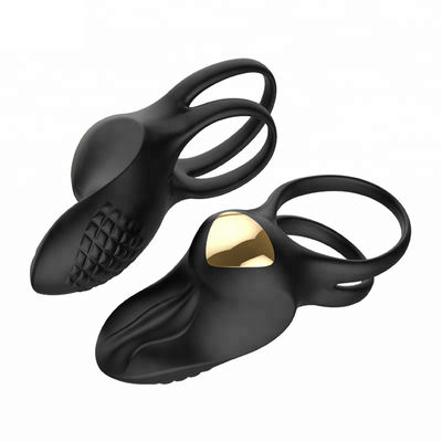 3.7V 111.7 * 45 * 45mm G Spot Cock Rings Lidah Gila Bergetar Mainan Seks