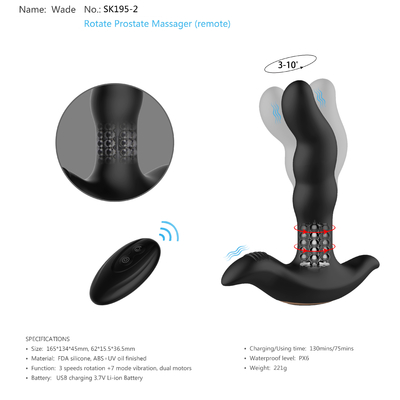 Konektor Anal Remote Control Berputar Silikon