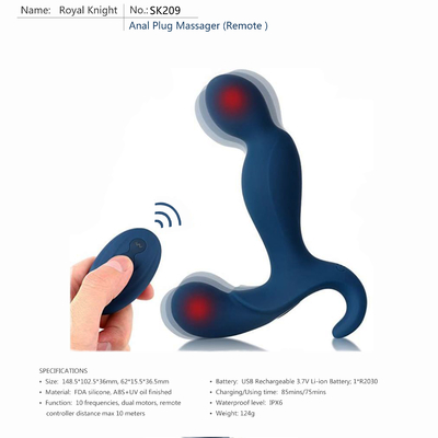 ODM OEM 80 Menit Remote Control Mainan Dewasa Prostate Anal Vibrator Baterai Li Ion