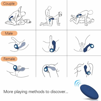 Remote Control Nirkabel Silicone Anal Plug Sex Toys Isi Ulang Butt Plug Bergetar