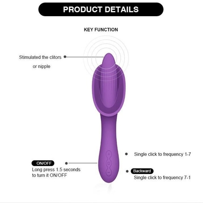 Clit Bullet Vibrator Lisan Stimulator Lidah Lembut Vibrator Dildo 166.5 * 73.6 * 56.5mm