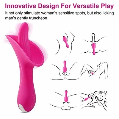 Sentuhan Nyata Merasa Lidah Menjilati Vibrator Isi Ulang T Massager OEM ODM