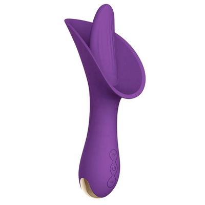 10 Kecepatan Tenang Silikon Lidah Menjilati Vibrator Dewasa Stimulasi Klitoris Mainan
