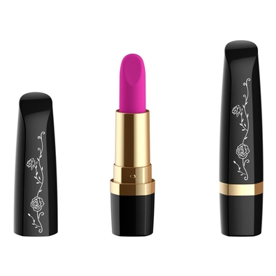 Black Rose Clit Stimulator Whisper Quiet Pemula Lipstik Vibrator