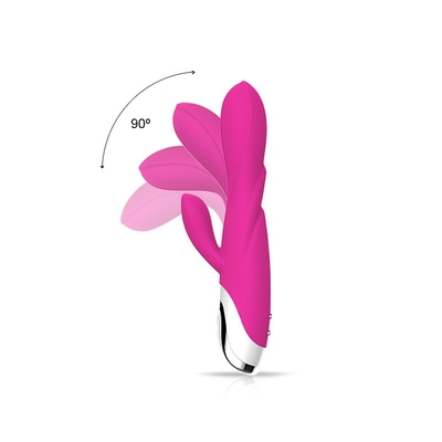 80 Menit Double Rabbit Vibrator Dildo Dengan Clit Vibrator Love Toy For Lady 213 * 64 * 38mm