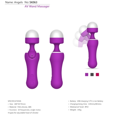 IPX5 Adjustable Kepala Dewasa Sex Toys Wanita Pussy Vibrator Untuk Kesenangan Seksual