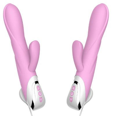 Remote Kontrol Dildo Bergetar G Spot Kelinci Vibrator Dengan Telinga Kelinci Untuk Stimulasi Klitoris Mainan Wanita