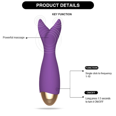 ODM USB Isi Ulang Clit Vibrator Y Berbentuk Vibrator Electric Wand Massager