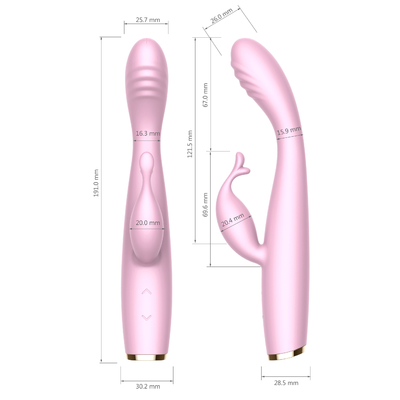 Wireless G Spot Vibrator Anal Lembut Wanita Motor Ganda Silent Rabbit Vibrator