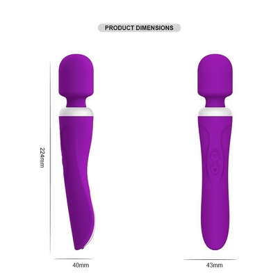 IPX5 Kustom Silikon Wanita Gratis Dildo Mainan Electric Clit Vibrator 60 Menit 224mm