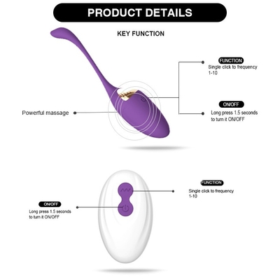 151.6 * 31 * 32.4mm Wireless Vibrating Love Egg Remote Control Love Balls IPX6