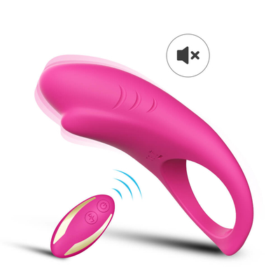 Fleksibel 3.7V Vibrator Cock Ring IPX7 Penis Vibrator Menunda Ejakulasi Untuk Pria