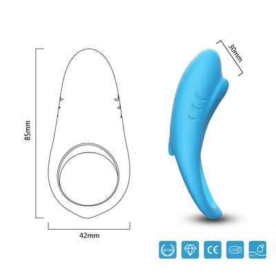 Fleksibel 3.7V Vibrator Cock Ring IPX7 Penis Vibrator Menunda Ejakulasi Untuk Pria