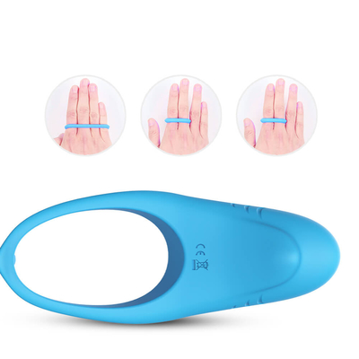 Fleksibel 3.7V Vibrator Cock Ring IPX7 Penis Vibrator Menunda Ejakulasi Untuk Pria