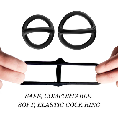 Melar 100% Tahan Air Silicone Cock Ring 9 Mode Getaran Untuk Pria Tetap Keras