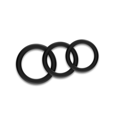 Three In One Silicone Glans Cock Ring IPX7 Ukuran Besar 52mm Untuk Menunda Ejakulasi
