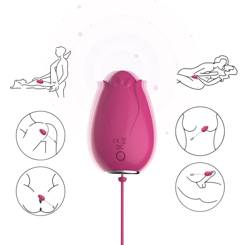 G Spot Bergetar Telur Mainan Seks Untuk Wanita Kontrol Nirkabel Mini Bunga Silikon