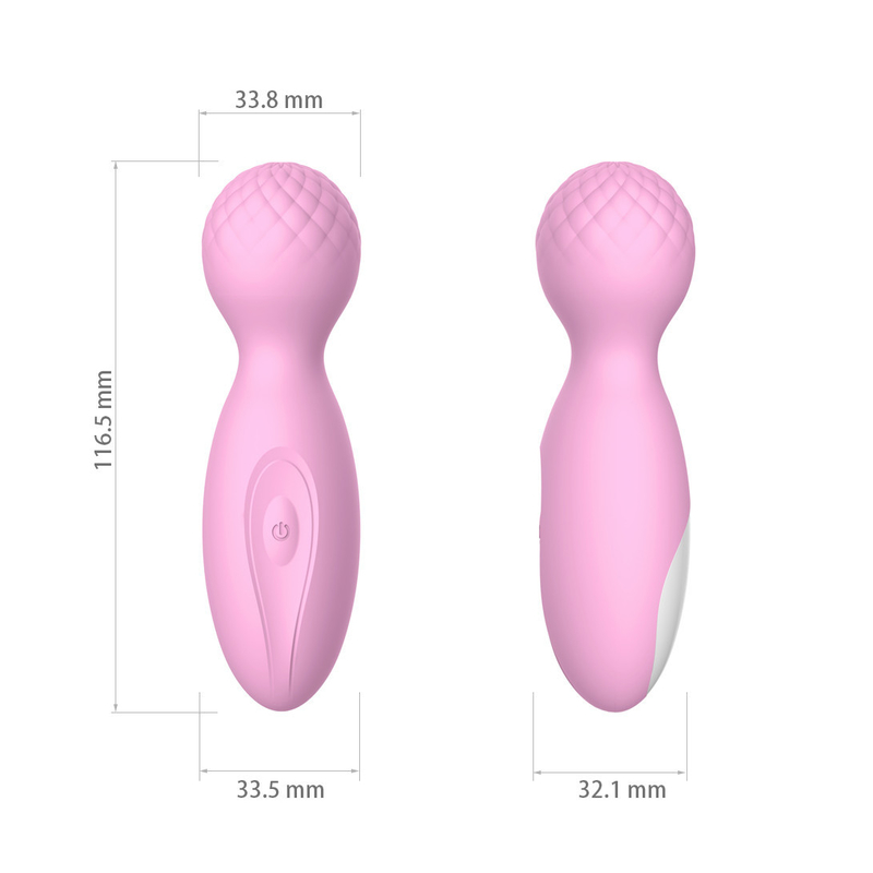 12 Kecepatan 10 Fungsi Satin Silicone G Spot Vibrator Sex Toy Mini Wand Massager