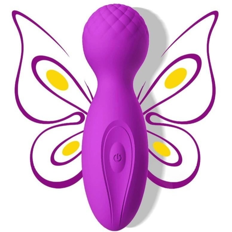 12 Mode Handheld AV Wand Massager Leher Kembali Cordless Body Massager