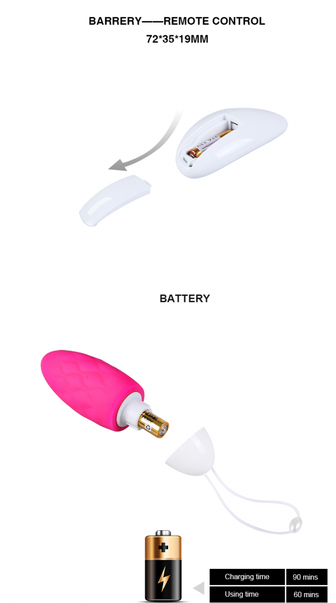 Gadis Pemula Mini Egg Vibrator Vaginal Egg Nipple Stimulasi Untuk Pria 2